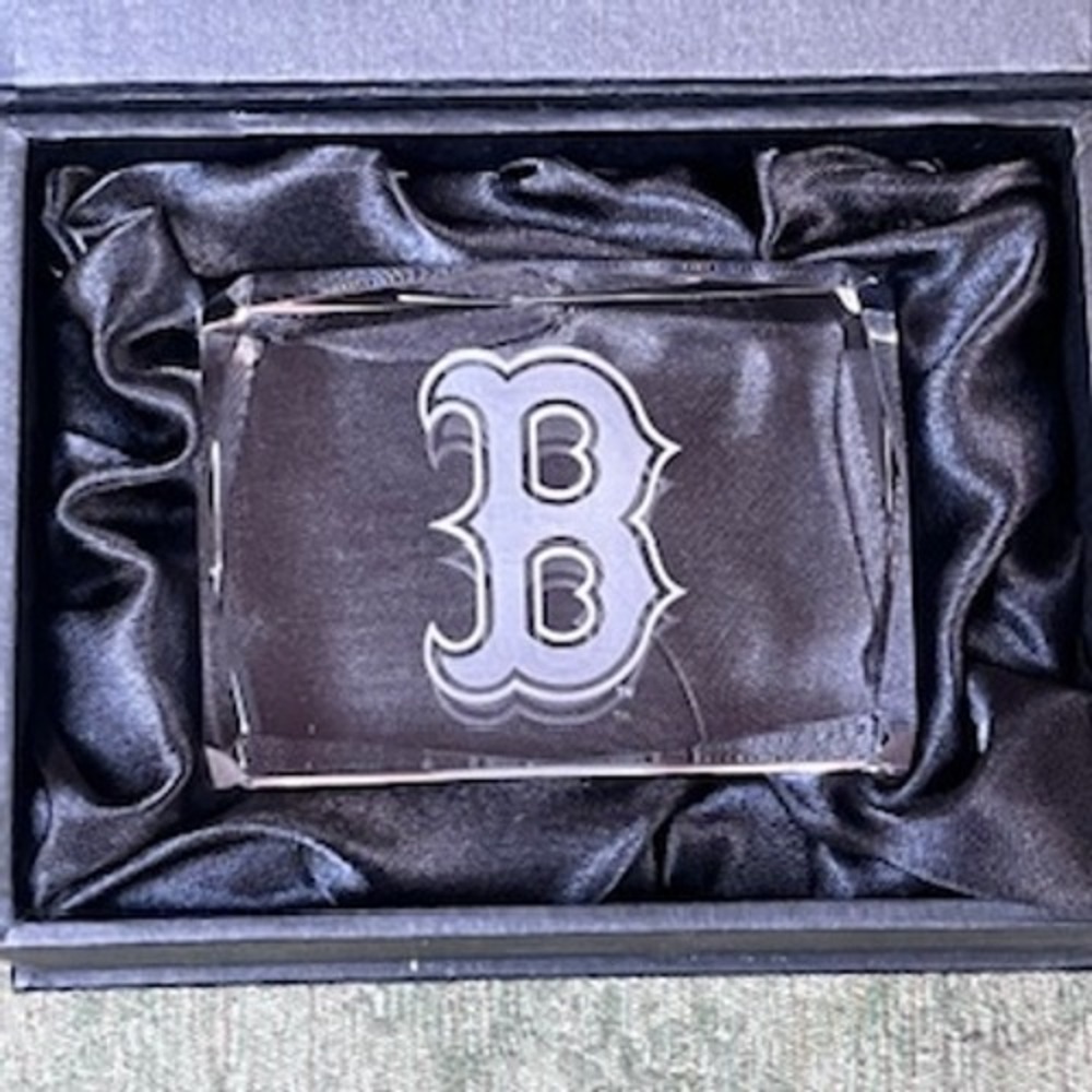 Boston Red Sox Crystal Paperweight MVP Crystals Inc Official MLB Memorabilia‎